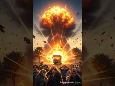 The Monkey Hero (Part 22): The Bus Blast Rescue | Emotional Ending #shorts #monkey