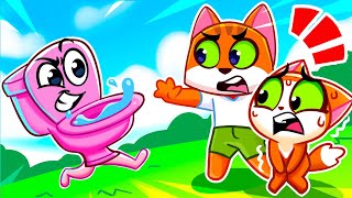What's Wrong With the Toilet | Don't Put Toys in the Potty | Toddler Cartoons | Purr-Purr Stories