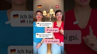 😬 German VS Swiss German - Perfect Tense #shorts