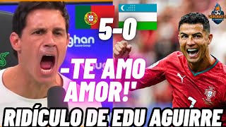 Edu Aguirre declara su amor a CR7 - Se vuelve loco con el doblete | Portugal 5 Uzbekistán 0