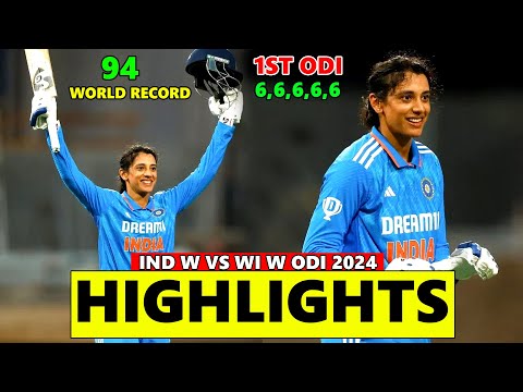 India Vs West Indies Women 1st Odi Match Highlights 2024 | Wi Vs Ind