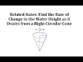 Understanding Water Drainage in a Cone-Shaped Funnel