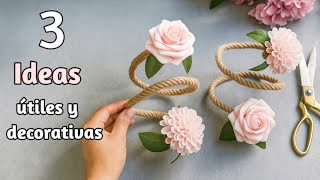 3 EXELENTES manualidades para hogar con espejos , Frascos y soga 😍 Incrível Ideas de Artesanato...