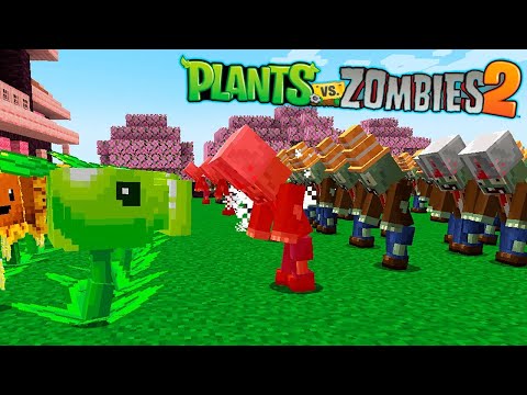PLANTAS VS ZOMBIES EN MINECRAFT 😱 BATALLA MINECRAFT