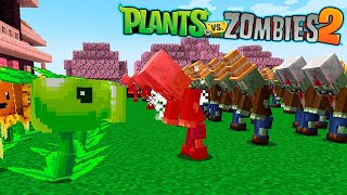PLANTAS VS ZOMBIES EN MINECRAFT 😱 BATALLA MINECRAFT
