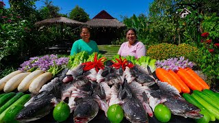 Best Technique to Catch Fish and Cooking Steamed Fish Ultimate Yummy for Lunch Fishing Day