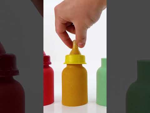 Satisfying Video | How To Make Rainbow Coca Cola with Kinetic Sand #shorts