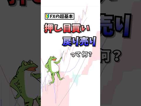 【超基本】FXの「押し目買い」と「戻り売り」って何？30秒で解説