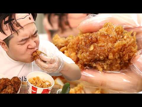 배달시켜먹기 아까운 치킨 먹방입니다!!