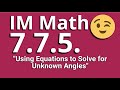 Angle Relationships and Linear Equations