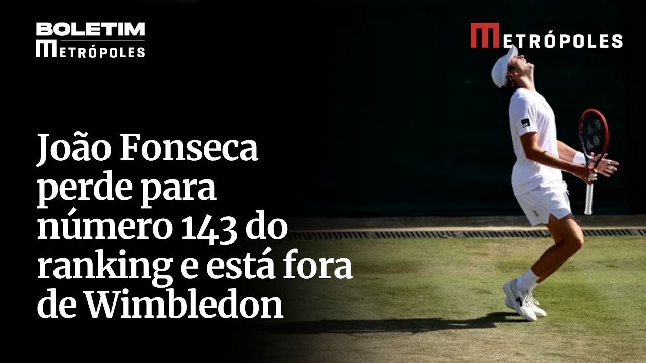 João Fonseca perde para número 143 do ranking e está fora de Wimbledon
