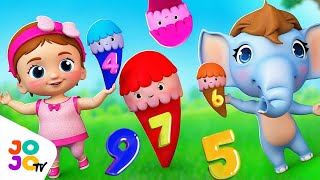 Learn Numbers with Ice Cream 🍦 | Baby & Elephant Dancing Fun Song