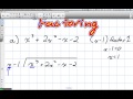Factoring Polynomials and Long Division