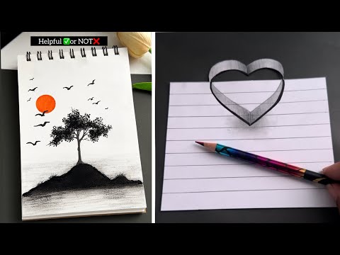 Creative Art Hacks when you’re bored | Drawing Tutorial for Beginners | Painting | pencil Sketch