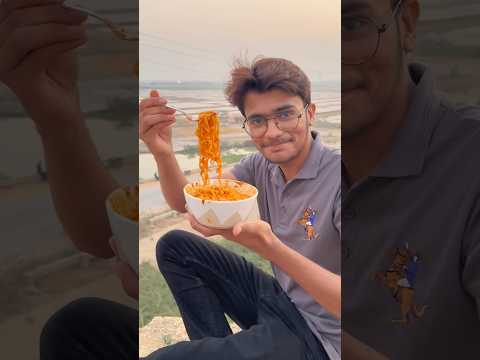 Making buldak cheese noodles in the mountain 🤫 | Janibhaivlogs #trending #shorts