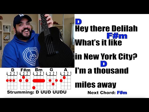 HEY THERE DELILAH - Plain White T's (Ukulele Play Along with Chords and Lyrics)