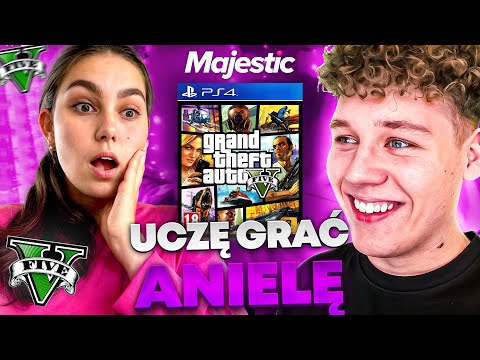 NIE UMIAŁA WYSIĄŚĆ Z AUTA XD | UCZĘ ANIELKĘ GRAĆ W GTA 5 | MAJESTIC ROLEPLAY