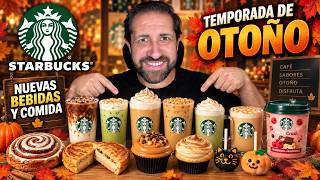 ASMR ☕ Probamos las NOVEDADES de OTOÑO de STARBUCKS 🍂🎃 | Bebidas y comida