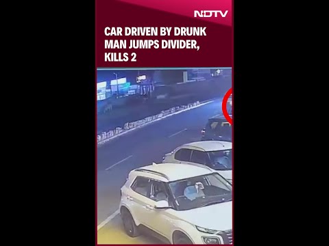 Gujarat News | Creta SUV Driven By Drunk Man Jumps Divider, Crashes Into Scooter, 2 Dead