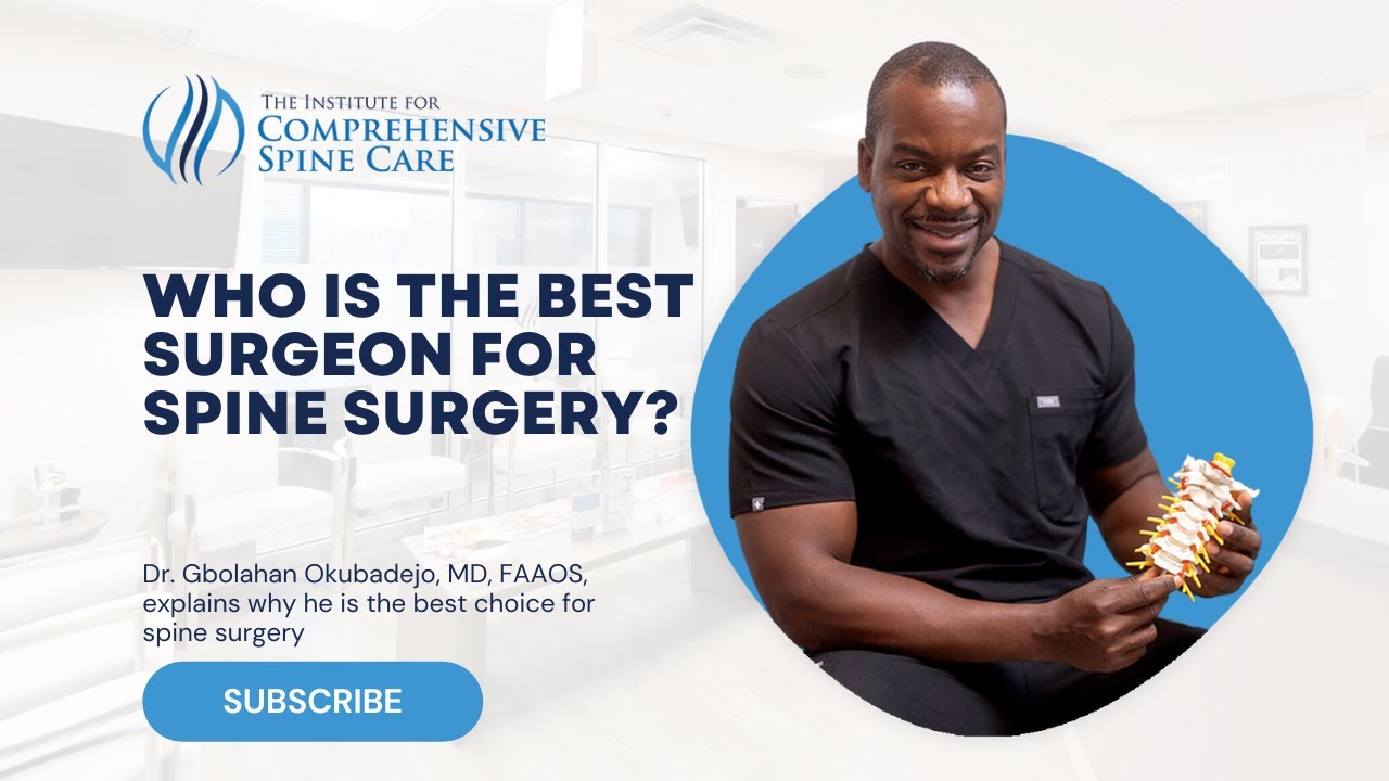 Spine surgeon discussing expertise and patient care.