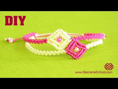 DIY Easy Macramé Square Bracelet Tutorial