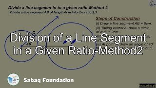 Division of a Line Segment in a Given Ratio-Method2