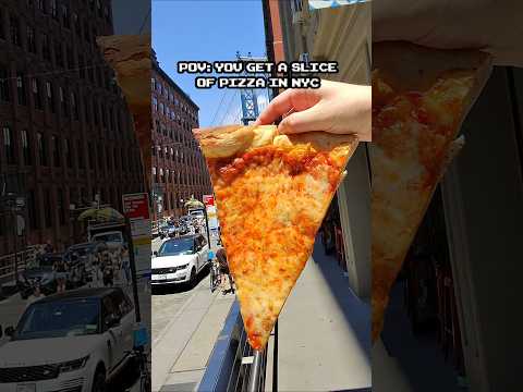 pov slice of pizza in nyc #nyc #pizza #foodie #streetfood #citylife #nycfood #brooklyn #deli #food