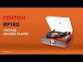 Bluetooth Vinyl Record Player - Fenton RP180 Vintage Dark Wood Finish