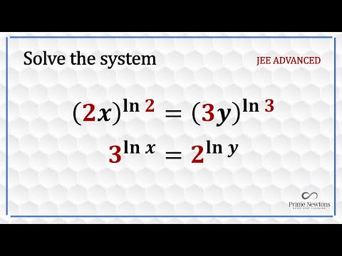 System of exponetial/logarithmic equations