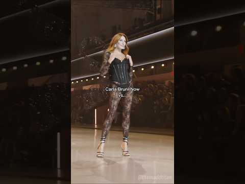 Supermodel Carla Bruni Now vs 90s #shorts #fashion #supermodels #runway #90s
