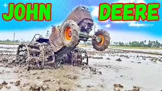 CRAZY Green Tractor stuck in deep MUD | Tractor video