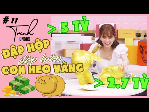 Trinh Unbox #11 | Trinh Trinh ĐẬP HỘP đập luôn CON HEO VÀNG TIẾT KIỆM mừng ngày sinh nhật 31 tuổi