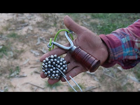HOW TO MAKE A NICE SLINGSHOT FROM MOTORCYCLE SPRING FORK ROD