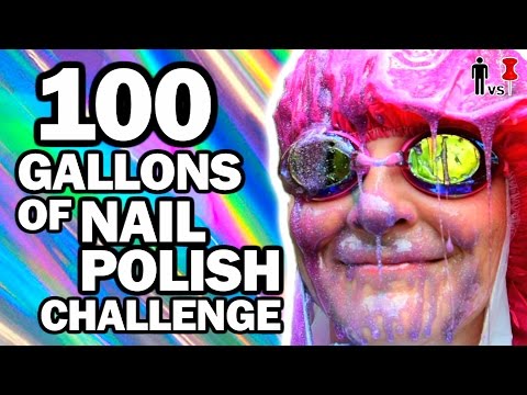 100 Gallons of Nail Polish Ft. SimplyNailogical - Man Vs Pin #100