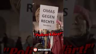 "Polizei klärt!" Omas gegen Rechts, Antifa Gegendemo Nürnberg Montagsprotest 2.2.26