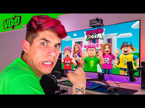 ENCONTREI A MANSÃO DOS ROSA NO ROBLOX *fiz um tour?