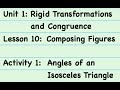 Rigid Transformations and Triangle Properties