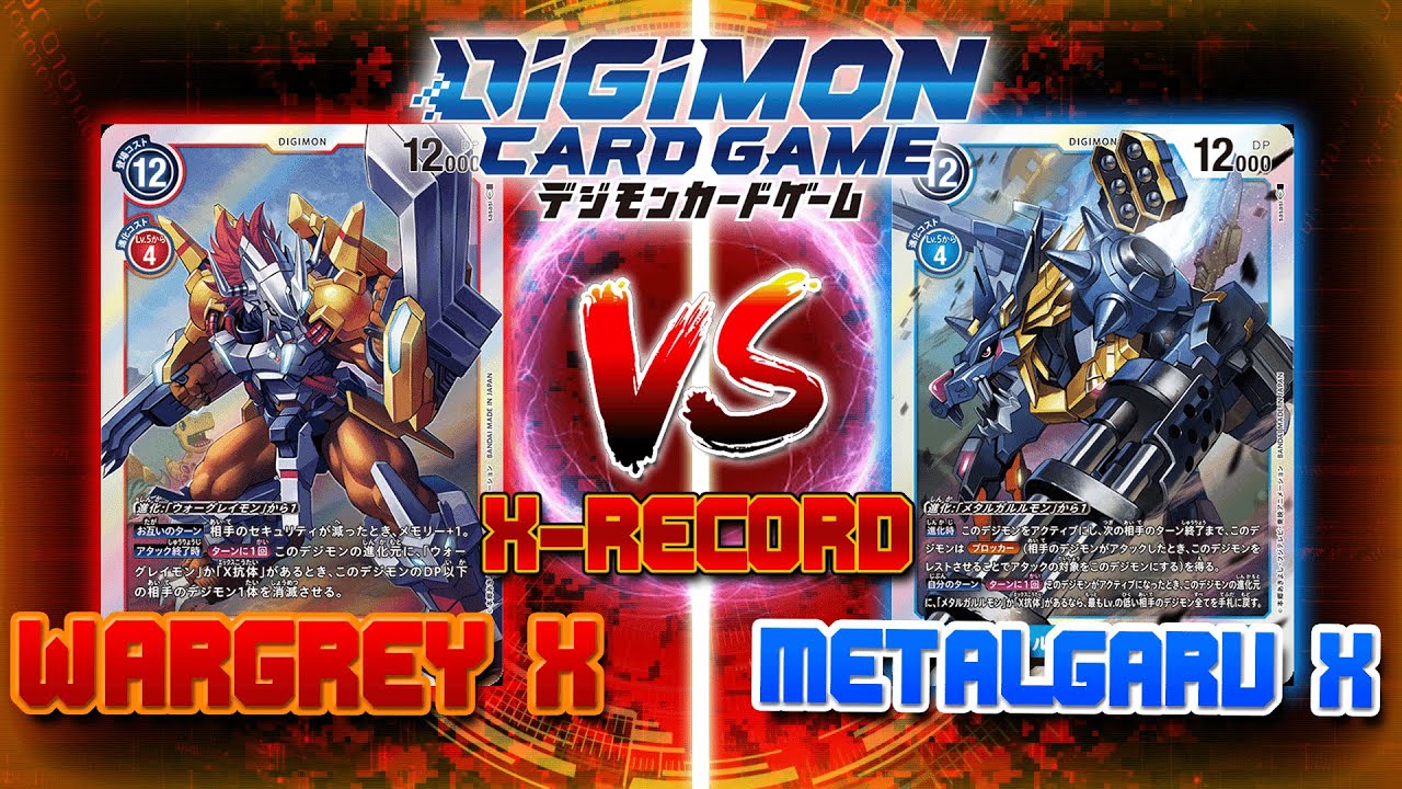 WarGreymon X VS MetalGarurumon X!! | Digimon Card Game: X-Record Exhibition Match