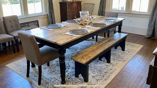 DIY Farm Table & Benches - Woodworking at Home