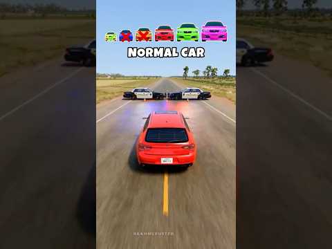 Big & Small Cars vs Police Roadblock