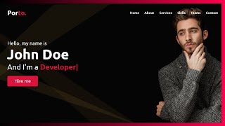 Responsive Portfolio Website Using HTML CSS & JS (Free Source Code)