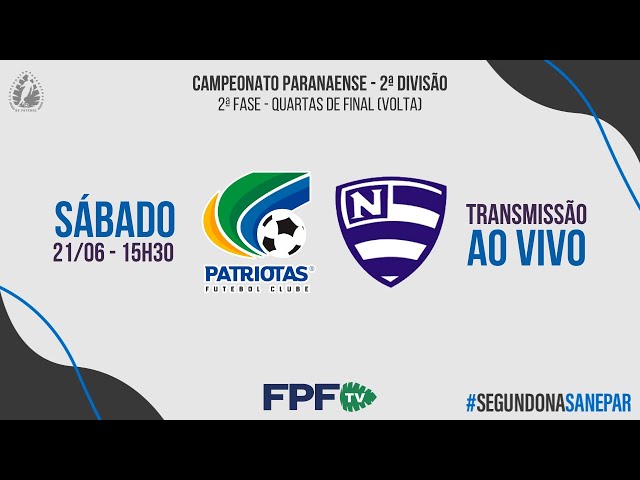 Na FPF TV você acompanha AO VIVO e DE GRAÇA a Segundona Sanepar! PATRIOTAS X NACIONAL -  QUARTAS DE FINAL (VOLTA). 
Siga nossos perfis nas redes sociais: @federacaopr
Curta, comente e ative as notificações para não perder nenhum lance!

| É Paranaense? É FPF TV! |