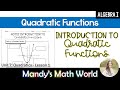 Understanding Quadratic Functions Concepts