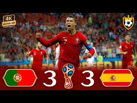 ملخص مباراة "أسبانيا (3-3) البرتغال" 🔥 ● رونالدو يدمر الإسبان💥🤯 ❯ كأس العالم 🇷🇺 روسيا  [2018] 🌍 | 4K