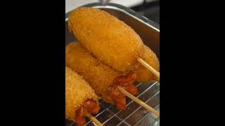 Corn Dog Korean Food Mukbang Hamzy