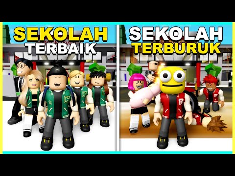 SEKOLAH TERBAIK VS SEKOLAH TERBURUK! di Roblox (Roblox Brookhaven 🏡RP)