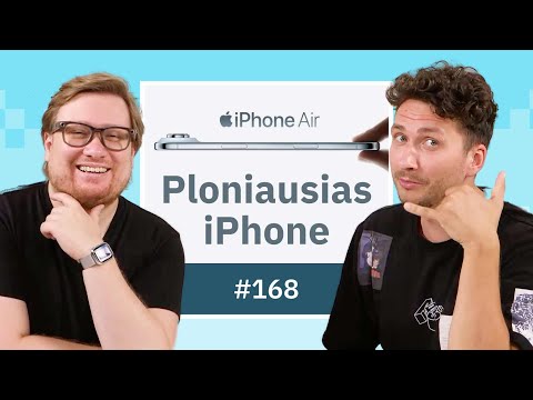 YouTube thumbnail for 168: iPhone 17 Air, trilijonas dolerių E. Muskui ir Anthropic prieš rašytojus