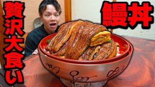 【過去最高の贅沢】見た事ないほど山の鰻を盛りに盛った贅沢うな玉丼