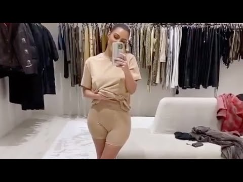 Kim Kardashian West in SKIMS Boyfriend Unisex Loungewear
