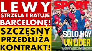 LEWANDOWSKI STRZELA I RATUJE BARCELONĘ! SZCZĘSNY PRZEDŁUŻA KONTRAKT: CZY WYGRYZIE TER STEGENA?